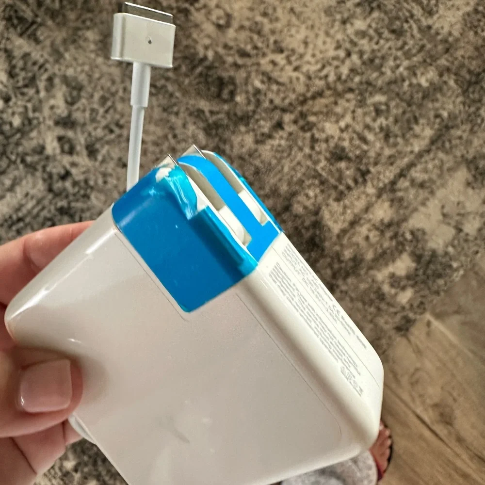 Apple White and Blue MagSafe Power Adapter